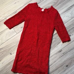 Red Knit sweater Dress